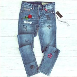 Diesel Kids Embroidered Grafitti Skinny Jeans NWT